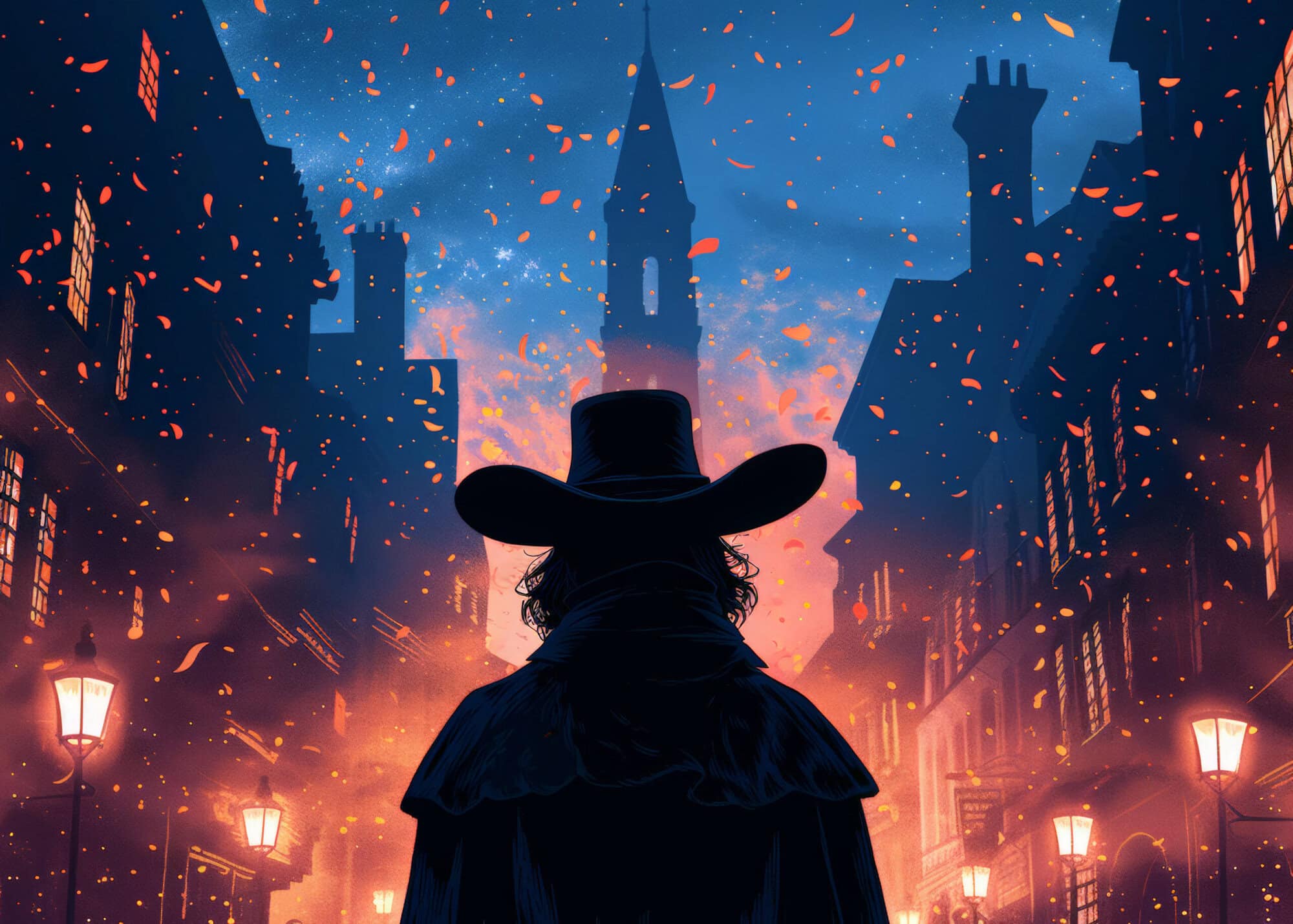 guy fawkes night , holiday fire background, cartoon illustration. Guy Fawkes night